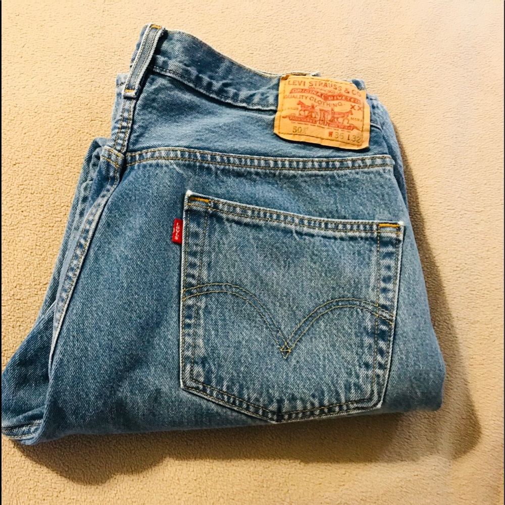 2 NWOT! Levi's 501 36x32 men's jeans. Light blue!